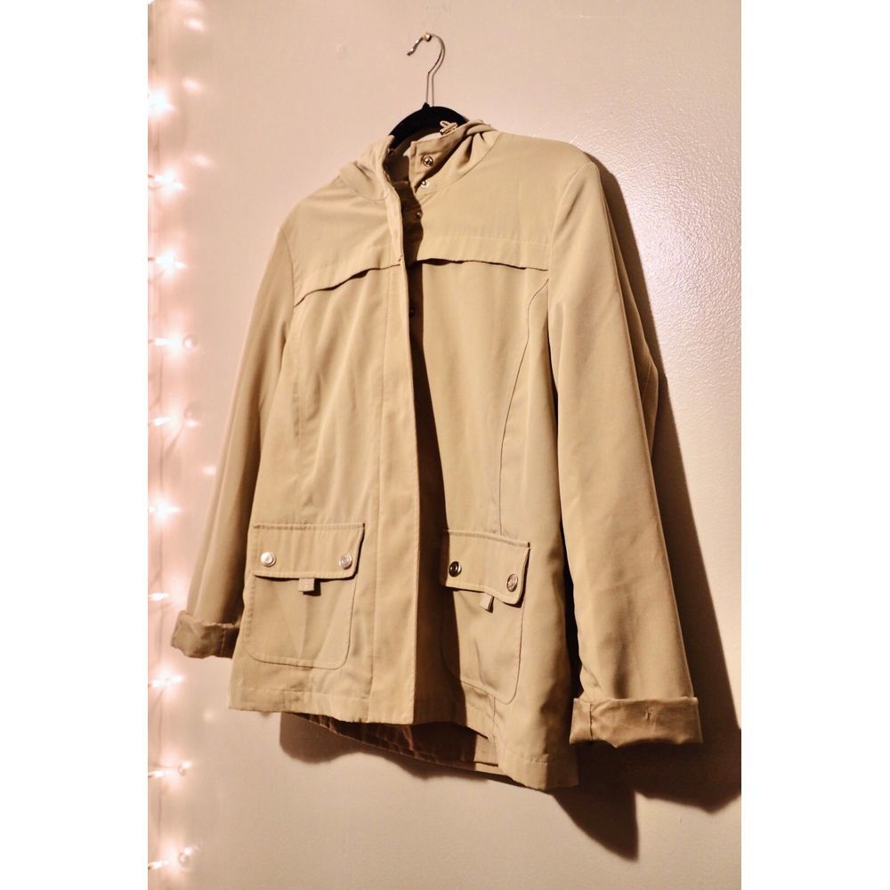 Women's Tan Fashion Raincoat